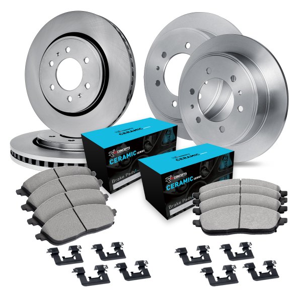  R1 Concepts® - eLINE Series Front and Rear Brake Kit with Ceramic Pads