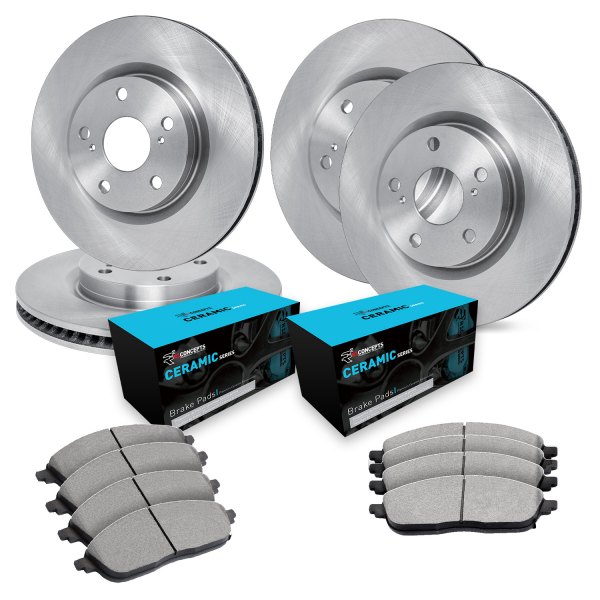  R1 Concepts® - eLINE Series Front and Rear Brake Kit with Ceramic Pads