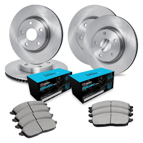  R1 Concepts® - eLINE Series Front and Rear Brake Kit with Ceramic Pads