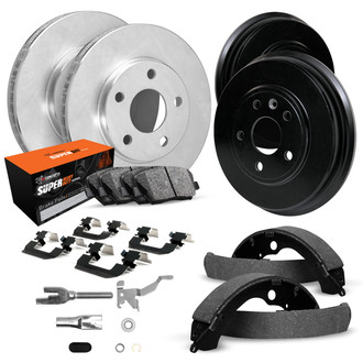 R1 Concepts® - Front and Rear Brake Kit with Super Duty Pads