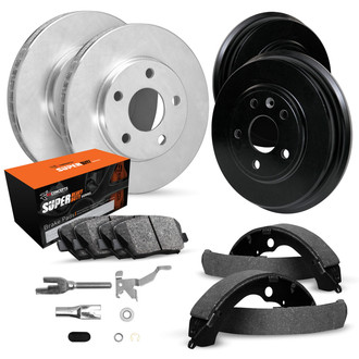 R1 Concepts® - Front and Rear Brake Kit with Super Duty Pads