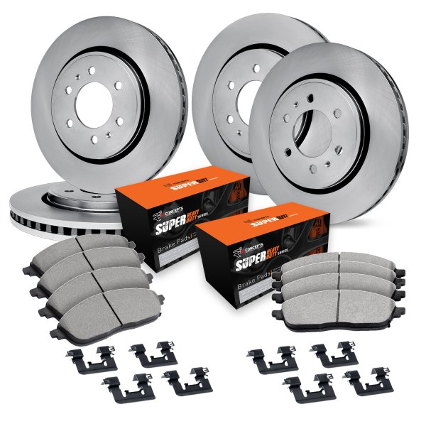  R1 Concepts® - Front and Rear Brake Kit with Super Duty Pads