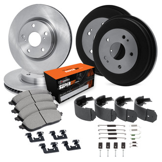 R1 Concepts® - Front and Rear Brake Kit with Super Duty Pads