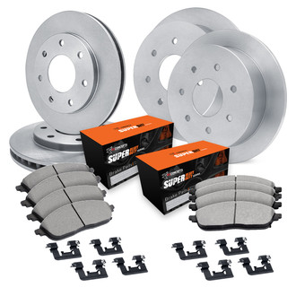 R1 Concepts® - Front and Rear Brake Kit with Super Duty Pads