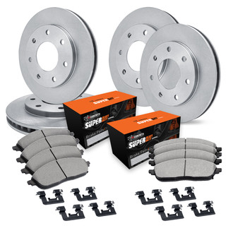 R1 Concepts® - Front and Rear Brake Kit with Super Duty Pads
