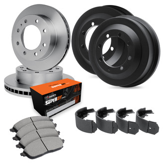 R1 Concepts® - Front and Rear Brake Kit with Super Duty Pads
