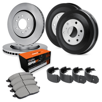 R1 Concepts® - Front and Rear Brake Kit with Super Duty Pads