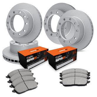 R1 Concepts® - Front and Rear Brake Kit with Super Duty Pads