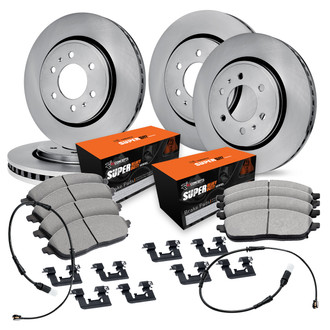 R1 Concepts® - Front and Rear Brake Kit with Super Duty Pads