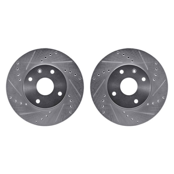 R1 Concepts® - Drilled and Slotted Front Brake Rotor Set