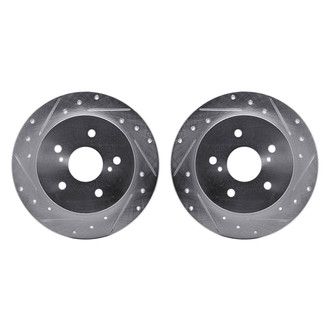 R1 Concepts® - Drilled and Slotted Rear Brake Rotor Set