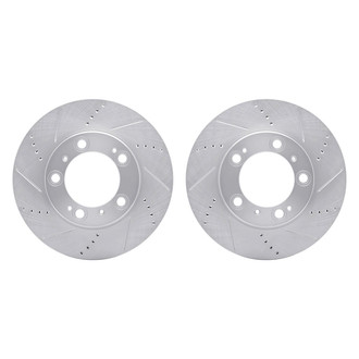 R1 Concepts® - Drilled and Slotted Front Brake Rotor Set