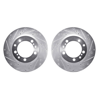 R1 Concepts® - Drilled and Slotted Rear Brake Rotor Set
