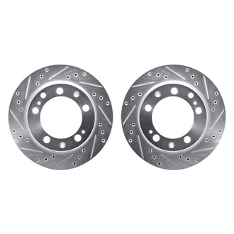 R1 Concepts® - Drilled and Slotted Rear Brake Rotor Set
