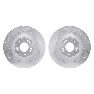 R1 Concepts® - Drilled and Slotted Front Brake Rotor Set
