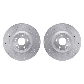 R1 Concepts® - Drilled and Slotted Front Brake Rotor Set