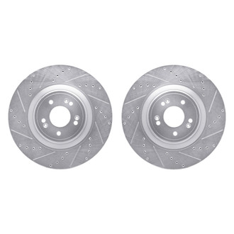 R1 Concepts® - Drilled and Slotted Front Brake Rotor Set