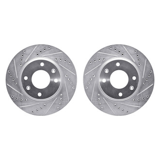 R1 Concepts® - Drilled and Slotted Front Brake Rotor Set