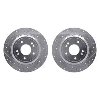 R1 Concepts® - Drilled and Slotted Rear Brake Rotor Set