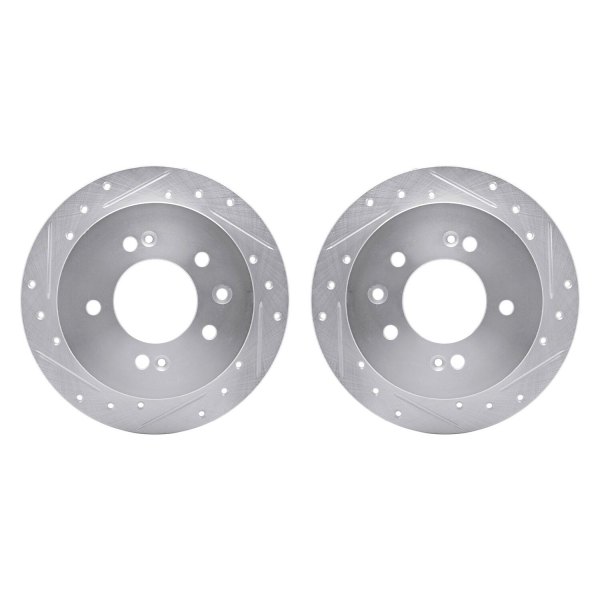 R1 Concepts® - Drilled and Slotted Rear Brake Rotor Set