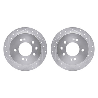 R1 Concepts® - Drilled and Slotted Rear Brake Rotor Set