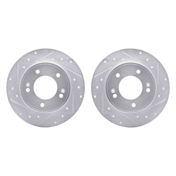 R1 Concepts® - Drilled and Slotted Rear Brake Rotor Set