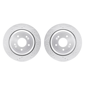 R1 Concepts® - Drilled and Slotted Rear Brake Rotor Set