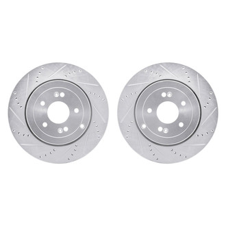 R1 Concepts® - Drilled and Slotted Rear Brake Rotor Set