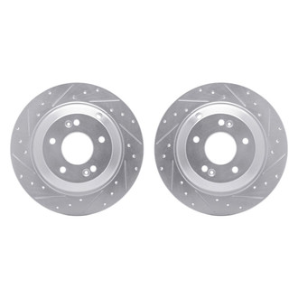 R1 Concepts® - Drilled and Slotted Rear Brake Rotor Set