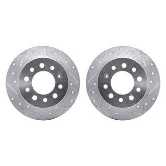 R1 Concepts® - Drilled and Slotted Rear Brake Rotor Set