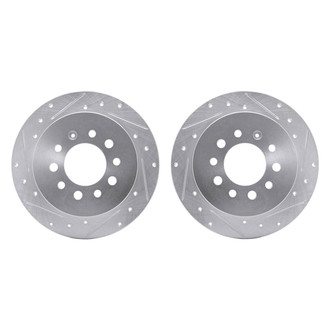 R1 Concepts® - Drilled and Slotted Rear Brake Rotor Set