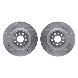 R1 Concepts® - Drilled and Slotted Front Brake Rotor Set