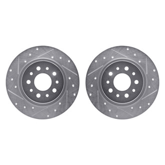R1 Concepts® - Drilled and Slotted Rear Brake Rotor Set