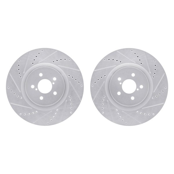 R1 Concepts® - Drilled and Slotted Front Brake Rotor Set