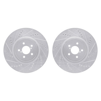 R1 Concepts® - Drilled and Slotted Front Brake Rotor Set