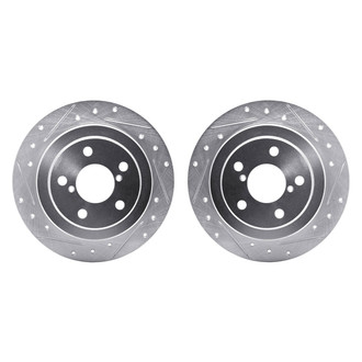 R1 Concepts® - Drilled and Slotted Rear Brake Rotor Set