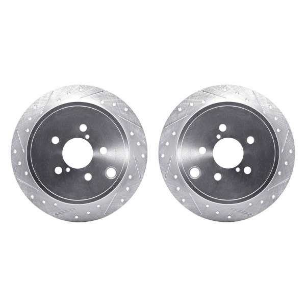 R1 Concepts® - Drilled and Slotted Rear Brake Rotor Set