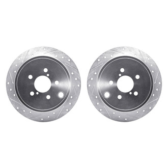 R1 Concepts® - Drilled and Slotted Rear Brake Rotor Set