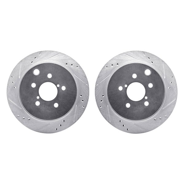 R1 Concepts® - Drilled and Slotted Rear Brake Rotor Set