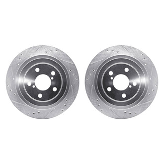 R1 Concepts® - Drilled and Slotted Rear Brake Rotor Set