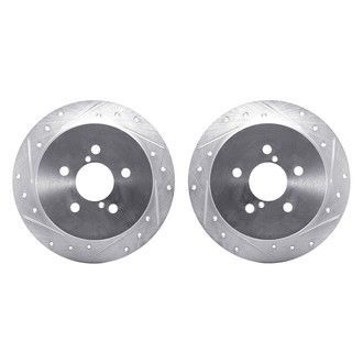 R1 Concepts® - Drilled and Slotted Rear Brake Rotor Set