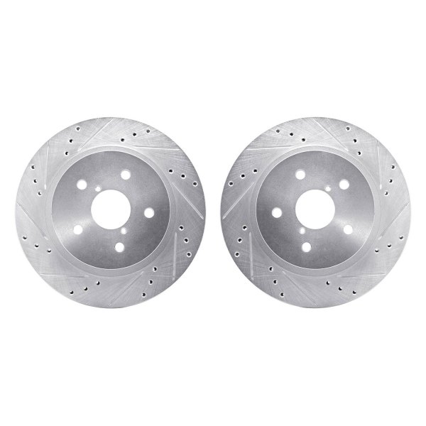 R1 Concepts® - Drilled and Slotted Rear Brake Rotor Set