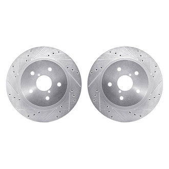 R1 Concepts® - Drilled and Slotted Rear Brake Rotor Set