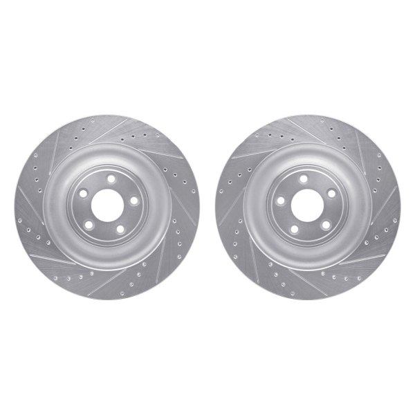 R1 Concepts® - Drilled and Slotted Rear Brake Rotor Set