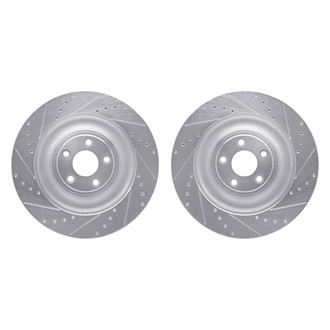 R1 Concepts® - Drilled and Slotted Rear Brake Rotor Set