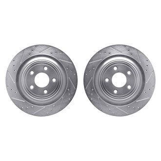 R1 Concepts® - Drilled and Slotted Rear Brake Rotor Set