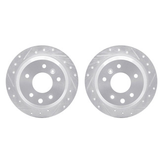 R1 Concepts® - Drilled and Slotted Rear Brake Rotor Set