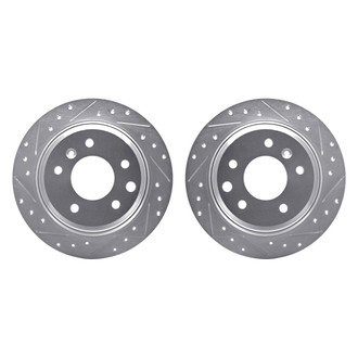 R1 Concepts® - Drilled and Slotted Rear Brake Rotor Set