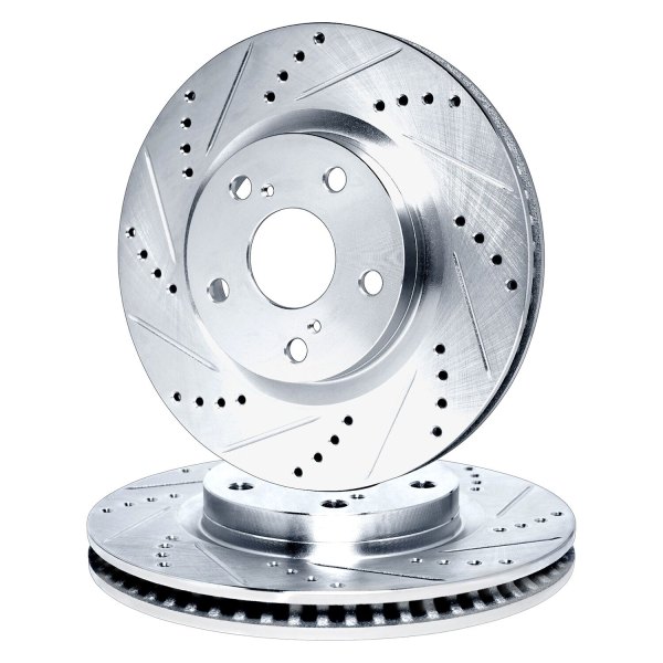 R1 Concepts® - Drilled and Slotted Front Brake Rotor Set