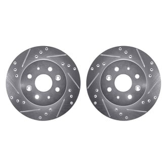 R1 Concepts® - Drilled and Slotted Front Brake Rotor Set